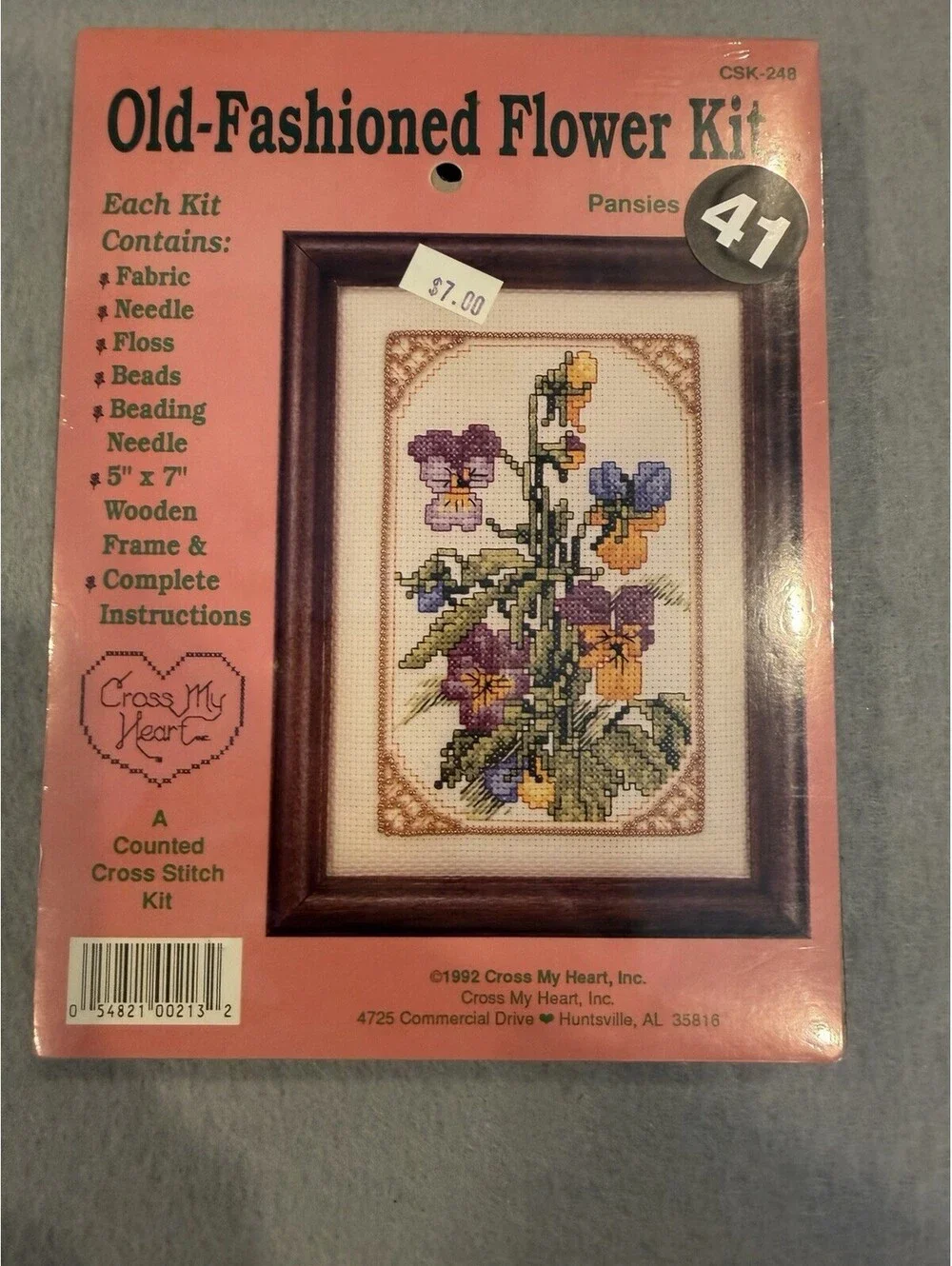 Lot Of 7 Cross Stitch Flower Theme Kits New Sealed